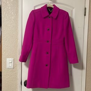 J.Crew Italian double cloth. Fuchsia/magenta coat💖